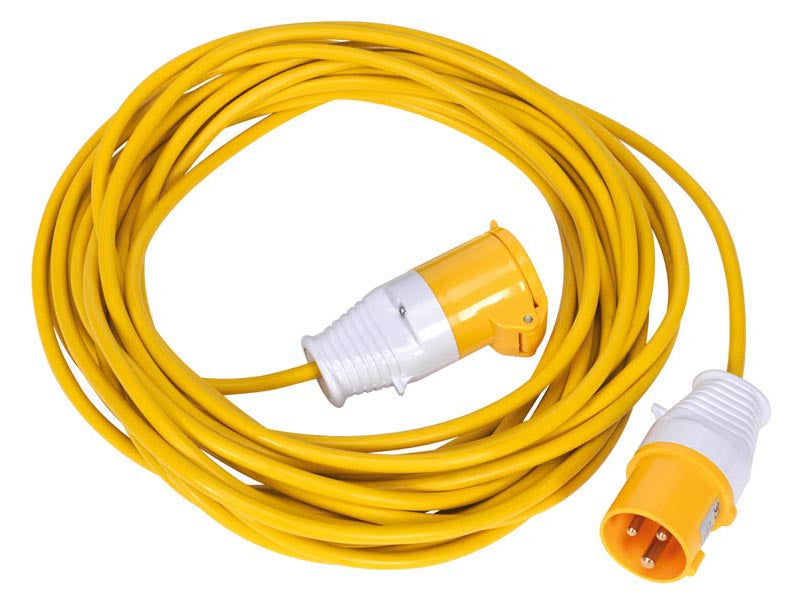 14M X 2.5 YELLOW CABLE LEADS 110V 16AMP
