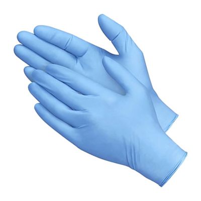 BLUE NITRILE GLOVES LARGE