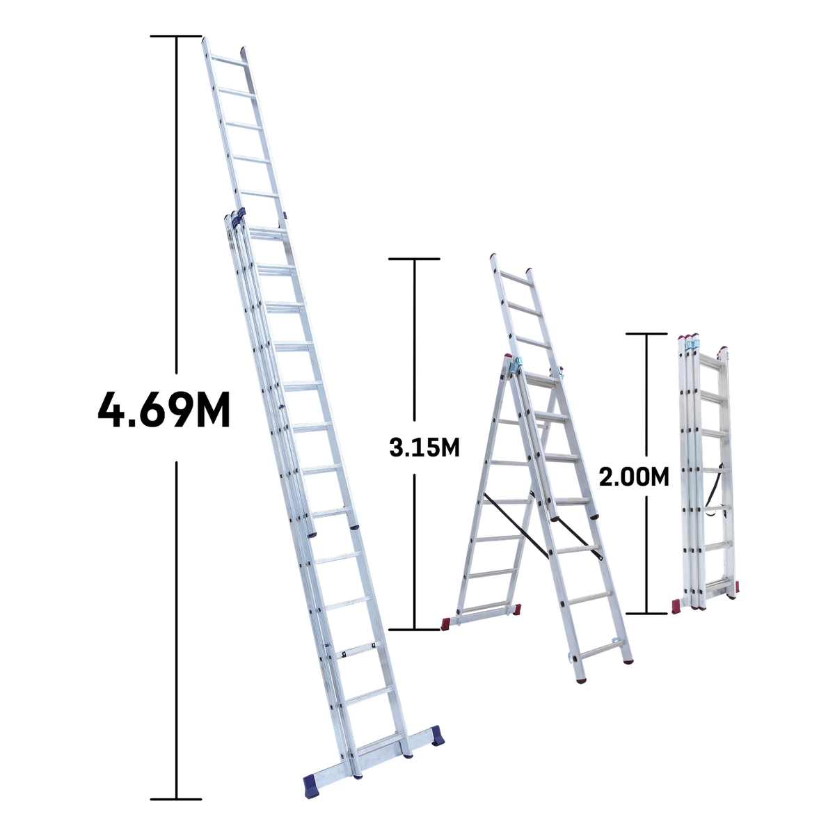 SAFELINE 3 X7 EXTENDABLE MULTI PURPOSE LADDER