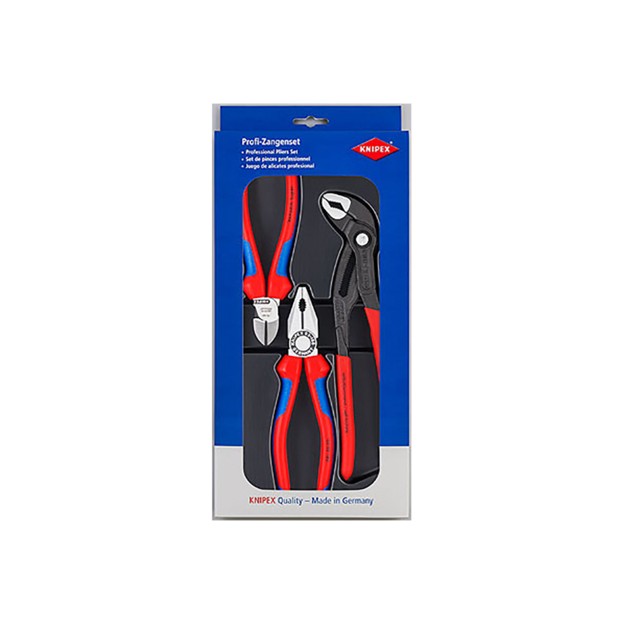 KNIPEX 3 PIECE COMBINATION, DIAGONAL, COBRA PLIER SET