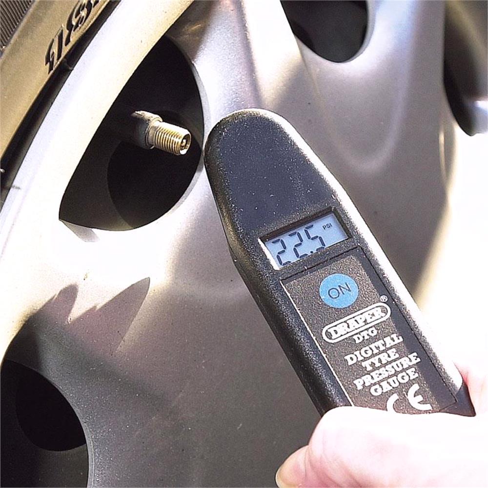 DRAPER DIGITAL TYRE PRESSURE GAUGE