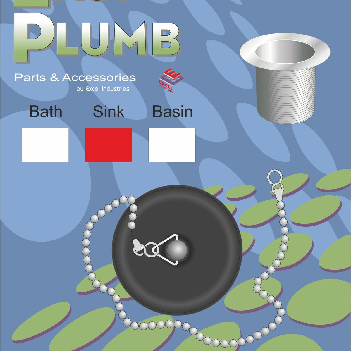 Easy Plumb Poly Sink Plug & Chain Set