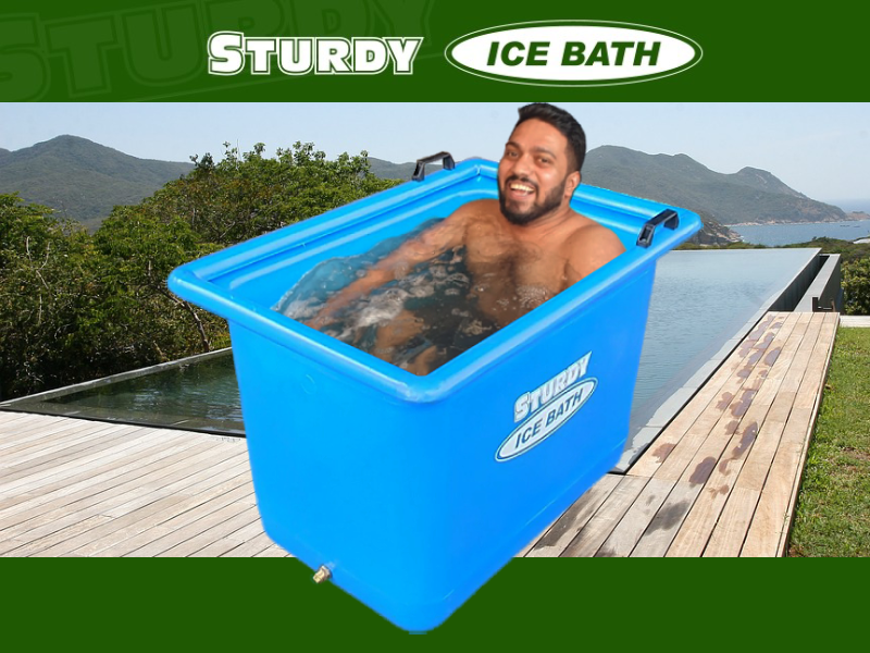 STURDY 250L Ice Bath Tub with Lid