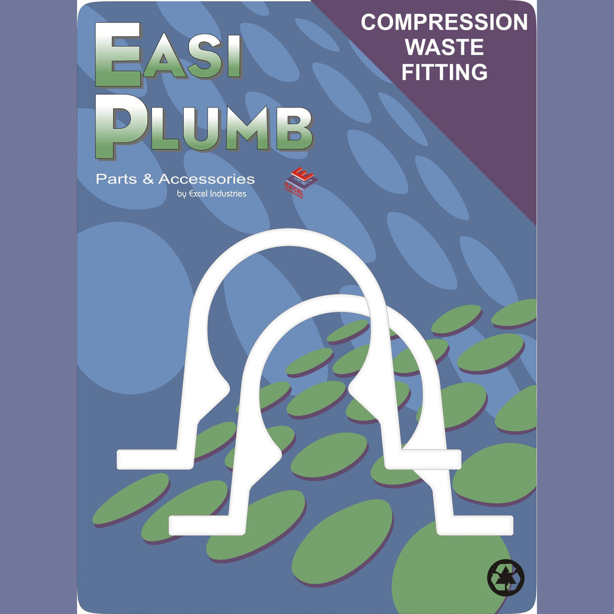 Easy Plumb 32mm White Waste Pipe Clips 2 pk