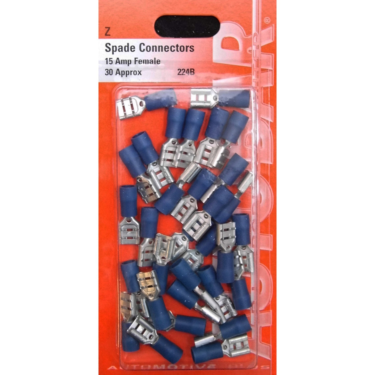 AUTOBAR FEMALE SPADES 15A (PK 100)