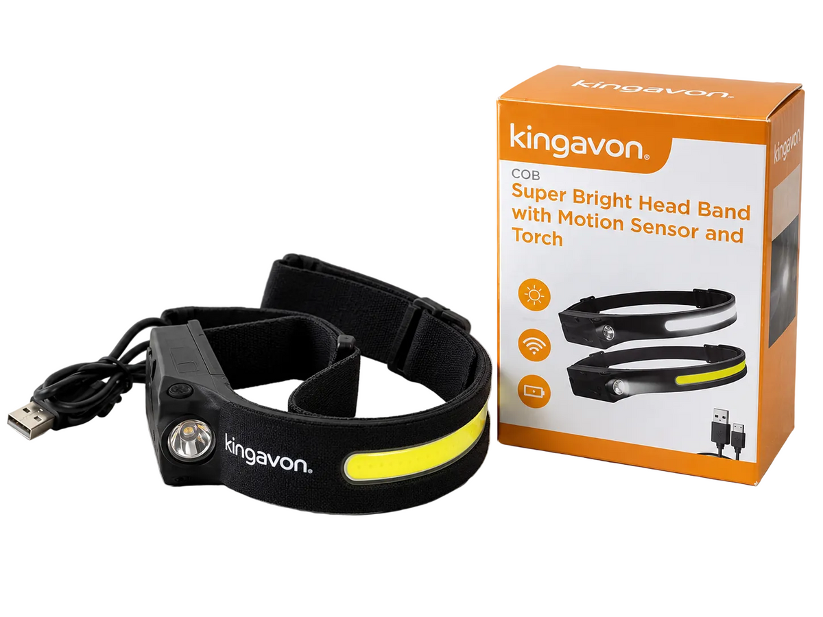 KINGAVON COB SUPER BRIGHT LED HEAD BAND TORCH