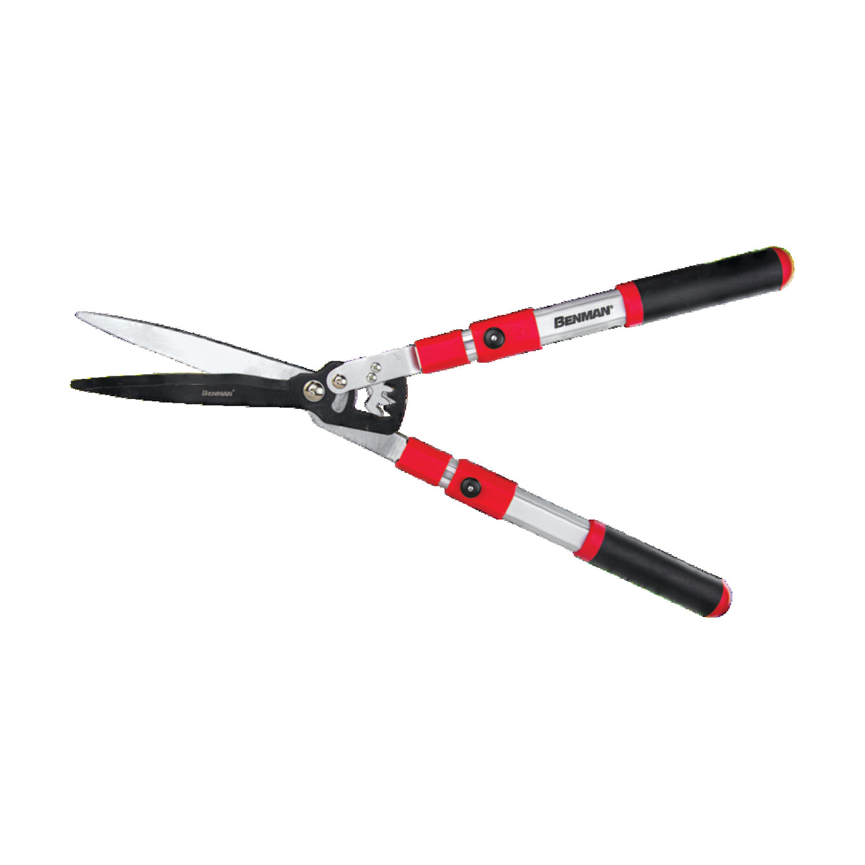 BENMAN GEAR HEDGE SHEARS WITH WAVE TYPE BLADES & TELESCOPE HANDLE, 67CM