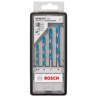 BOSCH 4 PCE MULTI CONSTRUCTION SET 5.5MM 6MM 7MM 8MM