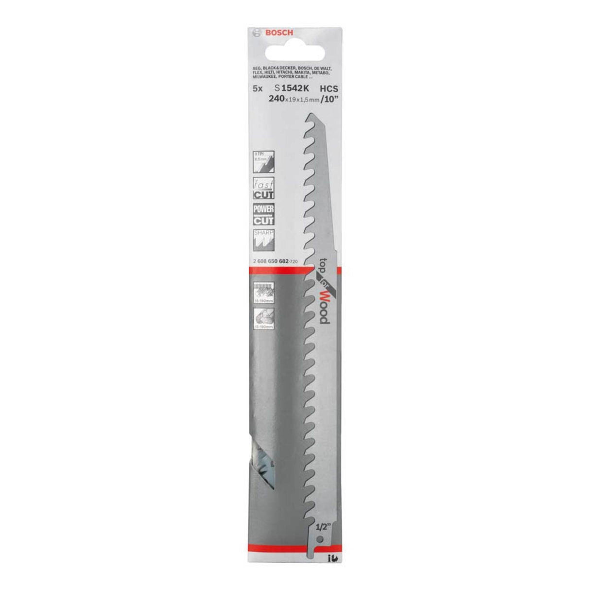 BOSCH S1542K RECIPROCATING SAW BLADE FOR WOOD - Watson Hire