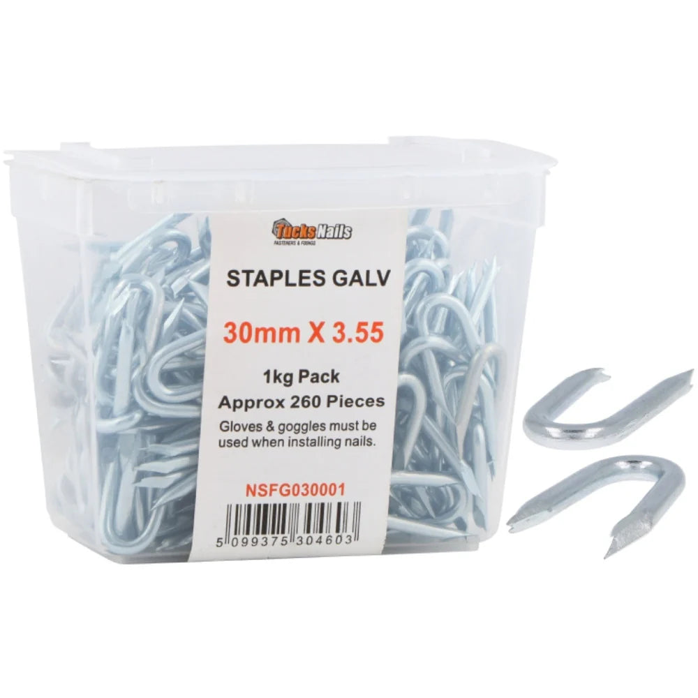 STAPLES GALV 40MM X 4.0 X 1KG