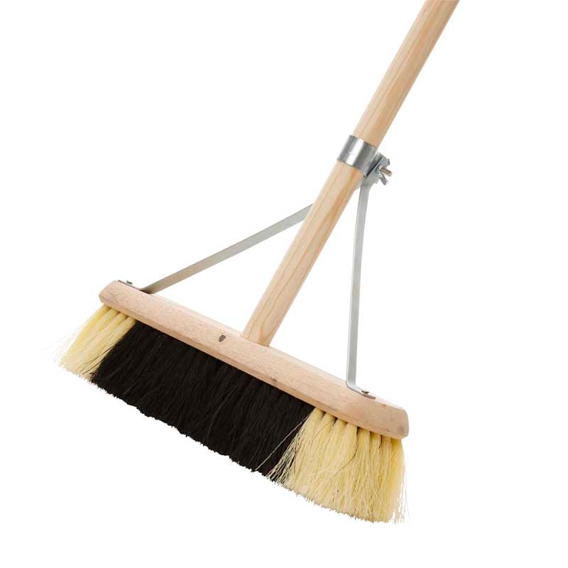 DOSCO BLACK & WHITE HANDLED FLOOR BRUSH 24IN