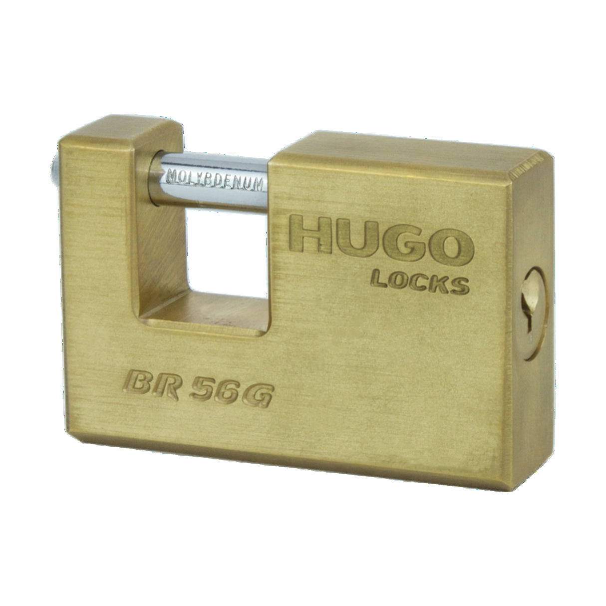 PADLOCK RECTANGULAR HUGO BRASS BR 76G WITH 3 KEYS