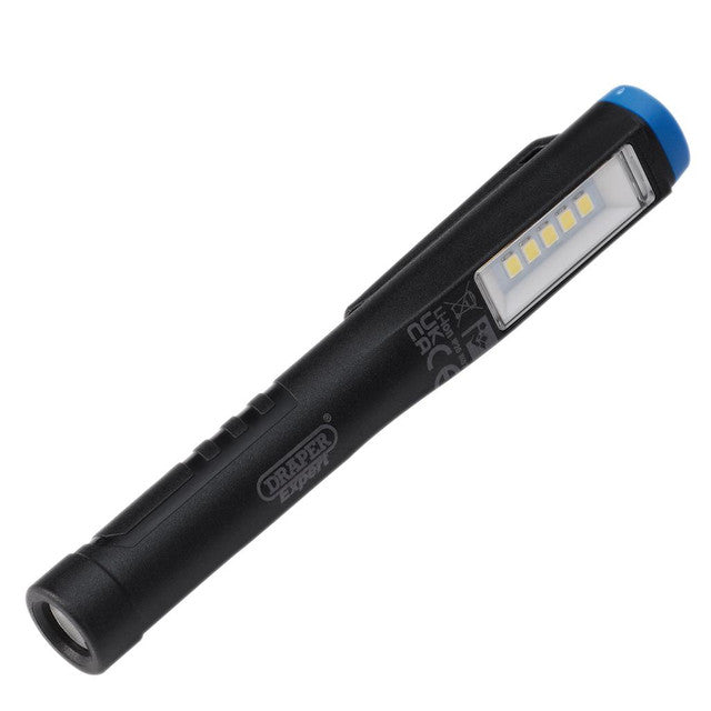 DRAPER EXPERT SMD LED USB RECHARGEABLE PEN LIGHT, 1W, 150 LUMENS