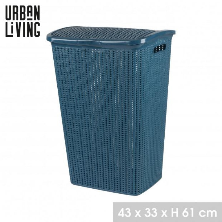 PASHA LAUNDRY CHEST WITH LID DARK 43X33X61CM
