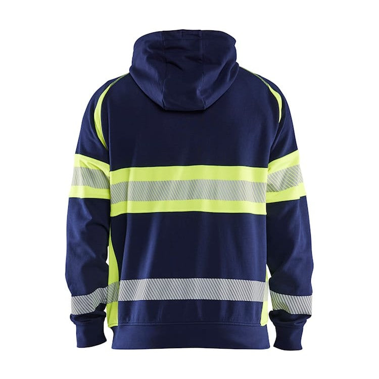 BLAKLADER HI-VIS HOODIE NAVY BLUE/HI-VIS YELLOW - Watson Hire