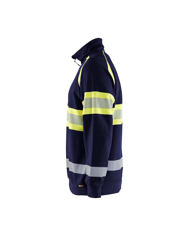BLAKLADER HI-VIS SWEATER NAVY BLUE/HI-VIS YELLOW - Watson Hire