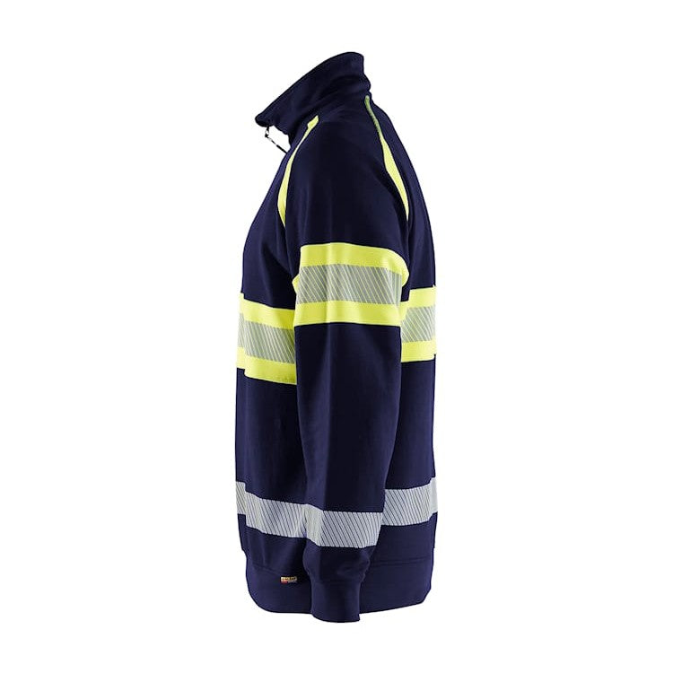 BLAKLADER HI-VIS SWEATER NAVY BLUE/HI-VIS YELLOW - Watson Hire