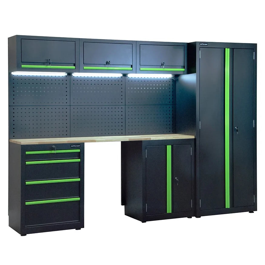 JEFFERSON MODULAR STORAGE SYSTEM COMBO C/W LED LIGHTS