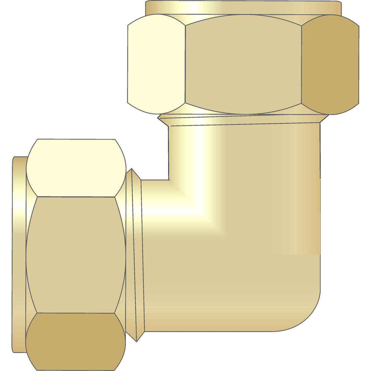 Easy Plumb 1/2" Brass Compression Elbow