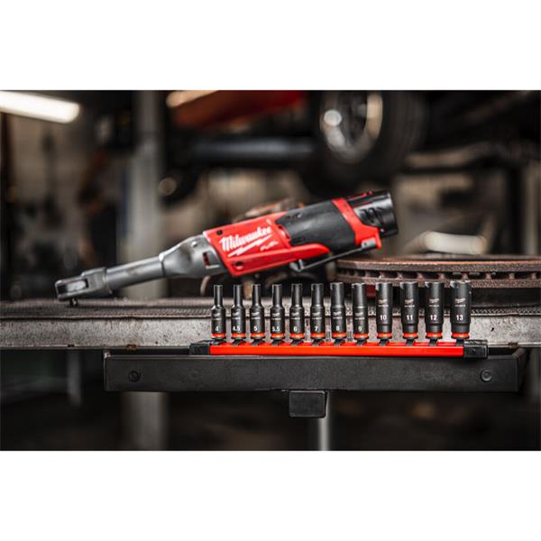 MILWAUKEE 1/4" SHOCKWAVE IMPACT DUTY SOCKET RAIL SET