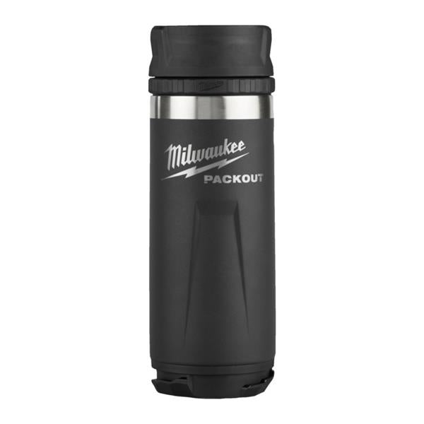 MILWAUKEE PACKOUT BOTTLE WITH SIP LID BLACK