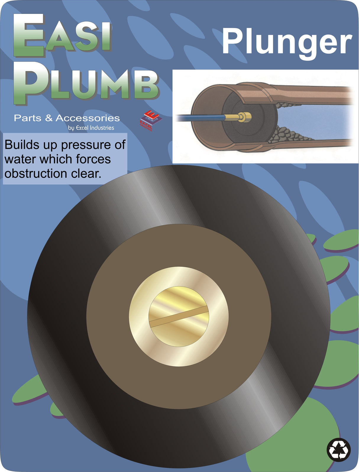 Easy Plumb 4" Sewer Rod Plunger