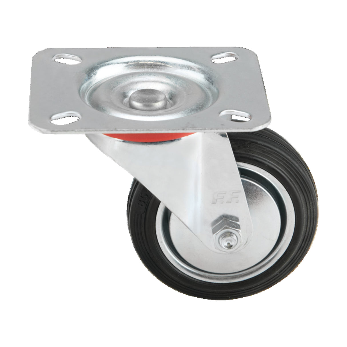 FF GROUP INDUSTRIAL BLACK CASTER SWIVEL 200MM