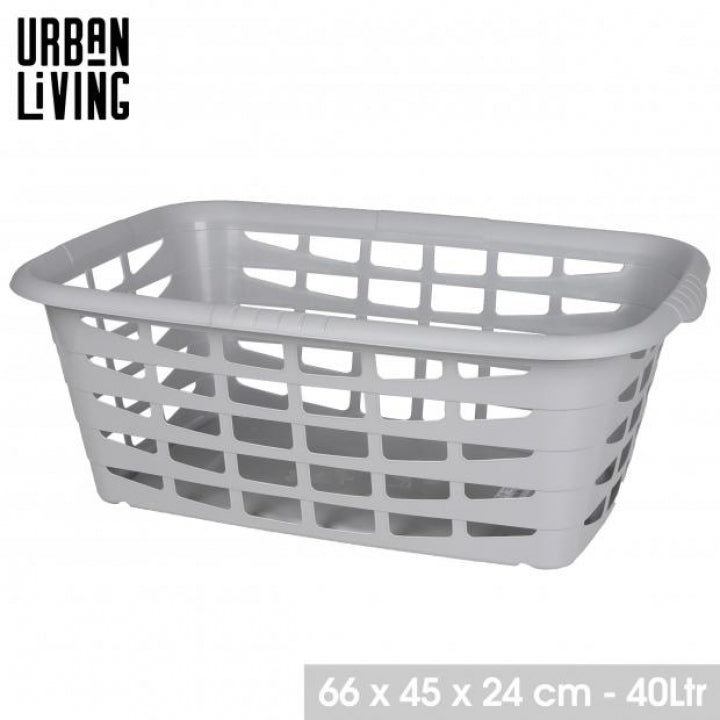 PASHA LAUNDRY BASKET GREY 40L 66X45X24CM