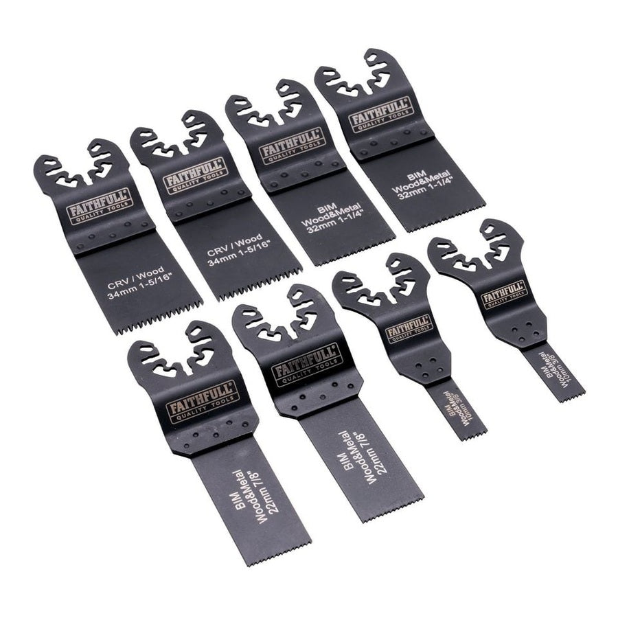 FAITHFULL BI-METAL FLUSH CUT WOOD/METAL BLADES 32MM (PACK 5)