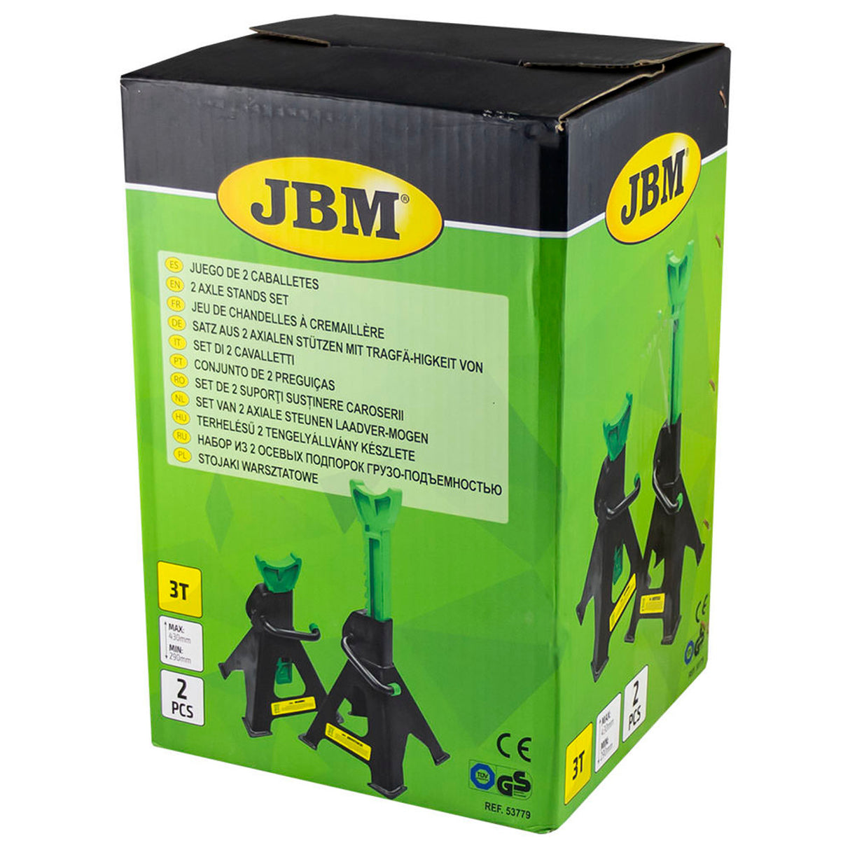 JBM 3 TON AXLE STANDS SET