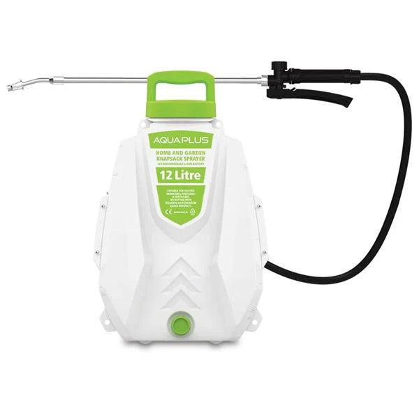 AQUAPLUS 12V RECHARGEABLE KNAPSACK SPRAYER 12LT WITH LITHIUM BATTERY
