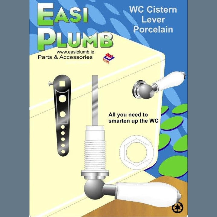 Easi Plumb White Ceramic Repro. Cistern Lever Set CP - Watson Hire