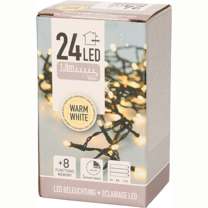 FAIRY LIGHTS 24 LED W/WHITE