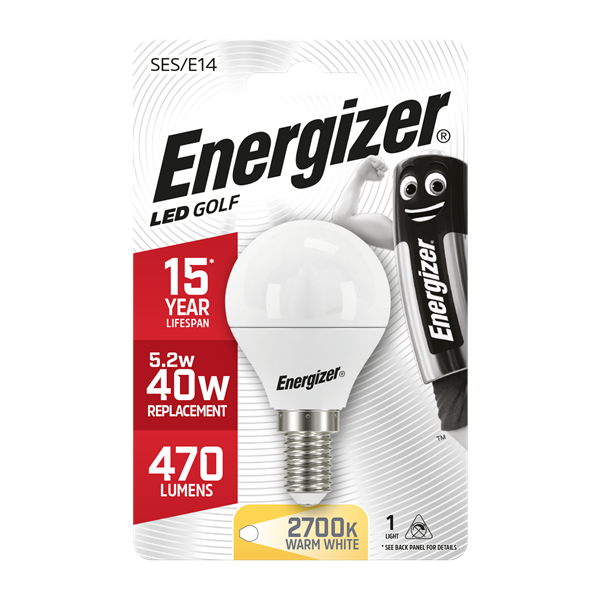 ENERGIZER LED GOLF BALL 4.9W E14 470LM WARM WHITE 40W