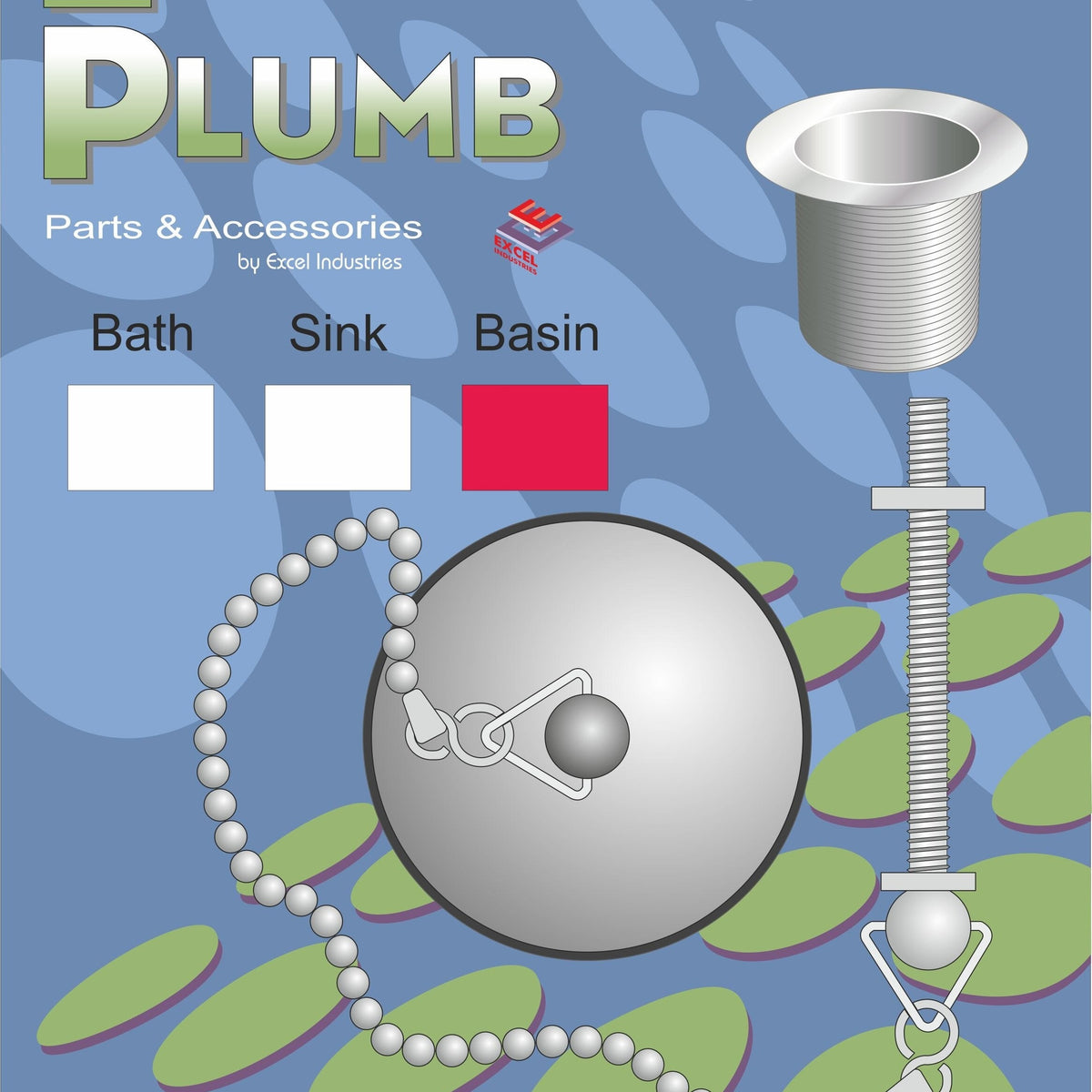 Easy Plumb C.P.Basin Plug & Chain Set
