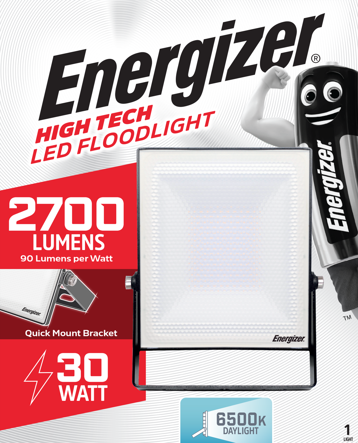 ENERGIZER 30W LED FLOODLIGHT 2700 LUMEN