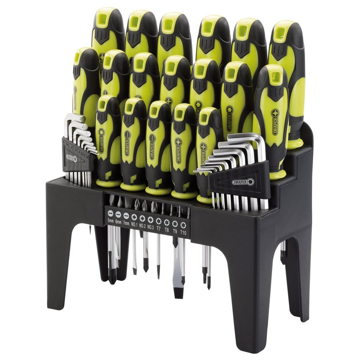 DRAPER 44PC SCREW DRIVER + STAND GREEN