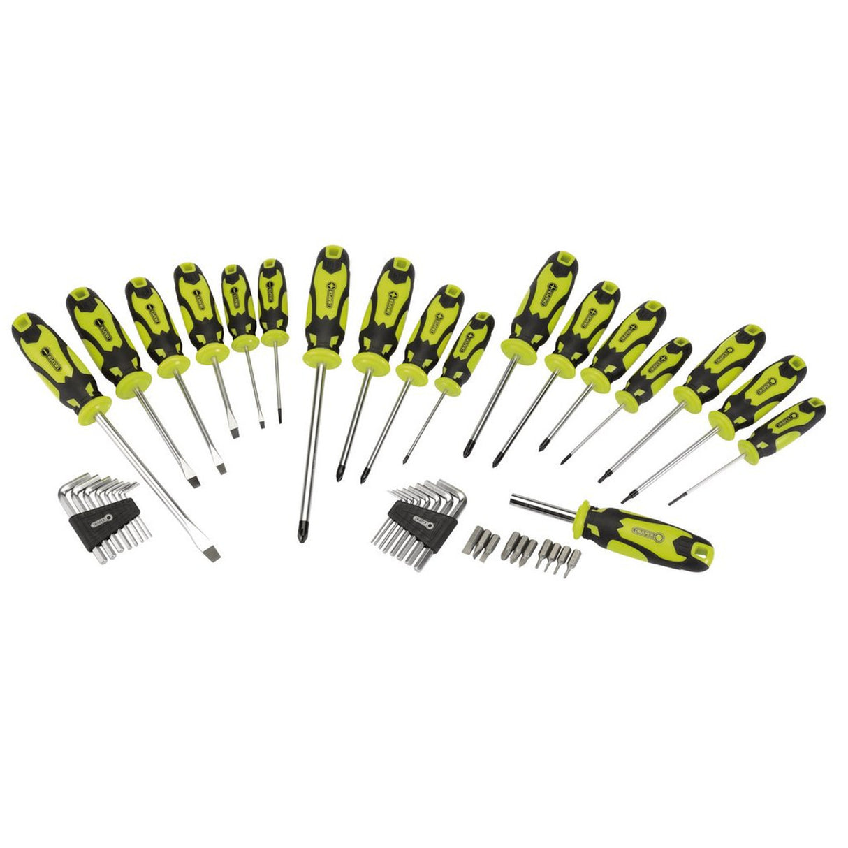 DRAPER 44PC SCREW DRIVER + STAND GREEN