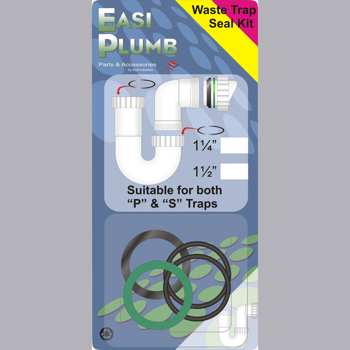 Easy Plumb Replacement 11/2" Waste Trap Seal Kit