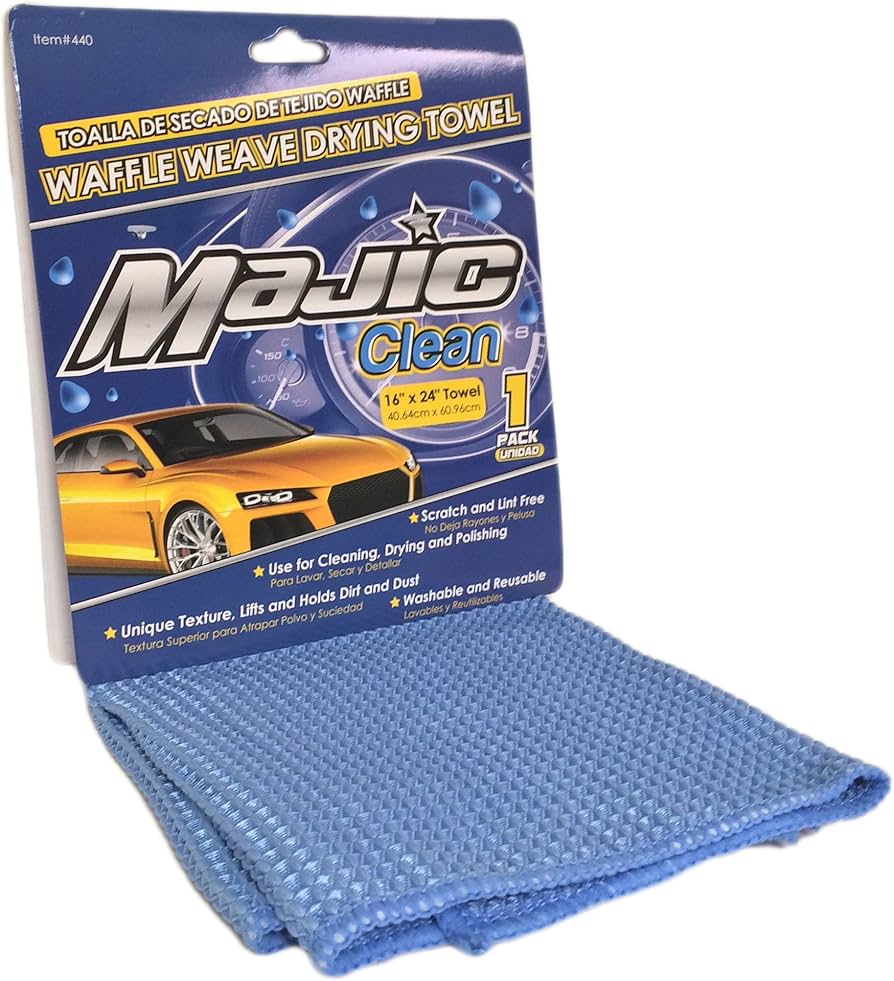 MAJIC CLEAN WAFFLE WEAVE 16" X 24" DRYING TOWEL