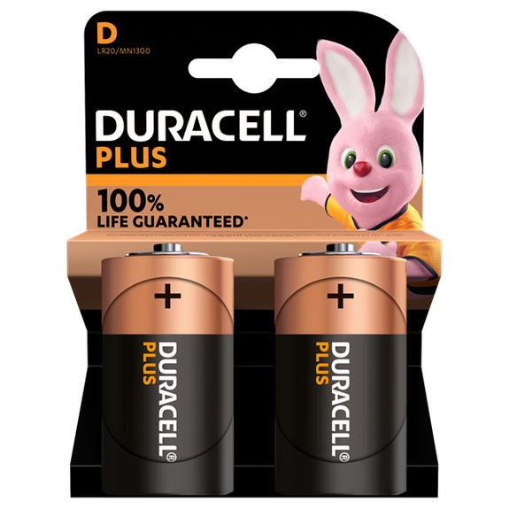 DURACELL PLUS D BATTERIES 2-PACK - Watson Hire