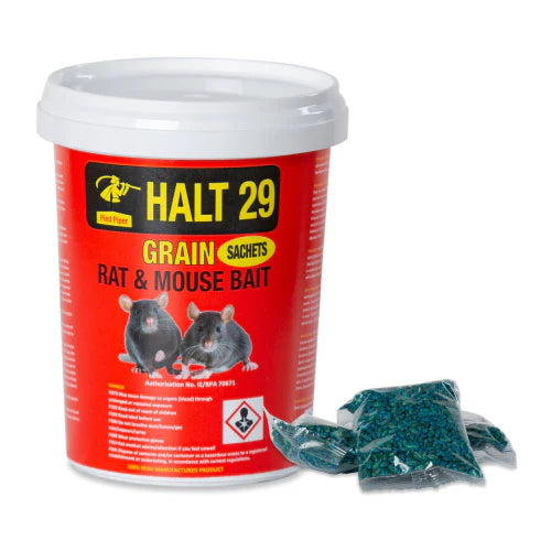 PIED PIPER GRAIN HALT 29 RAT AND MOUSE BAIT 150G TUB