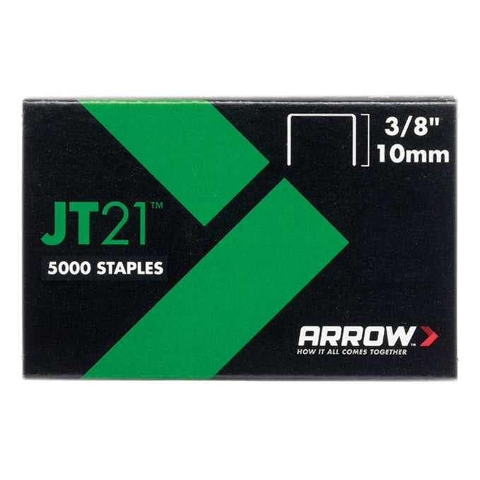 Arrow JT21 T27 Staples 10mm (3/8in) (Box 5000)