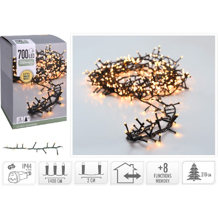 MICRO CLUSTER 700LED W/WHITE PLUG