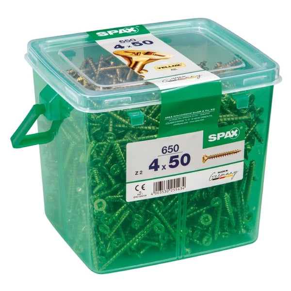 SPAX YELLOW CSK 5X70mm TUBS (250) FT