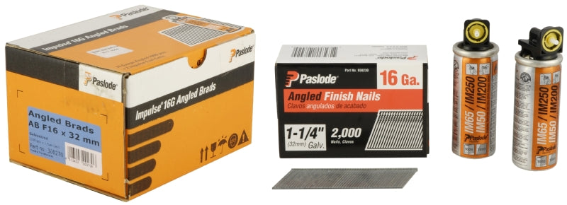 PASLODE 63MM ANGLED BRADS NAILS IM65A 2000+2