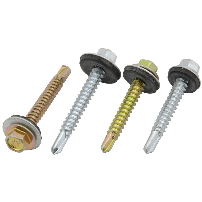 5.5X25MM HEX SELF DRILL SCREW 2 POINT WASHER 100S - Watson Hire