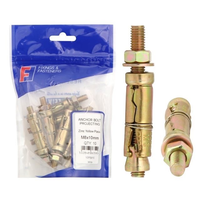 ANCHOR BOLT PROJECTING BAG OF 10