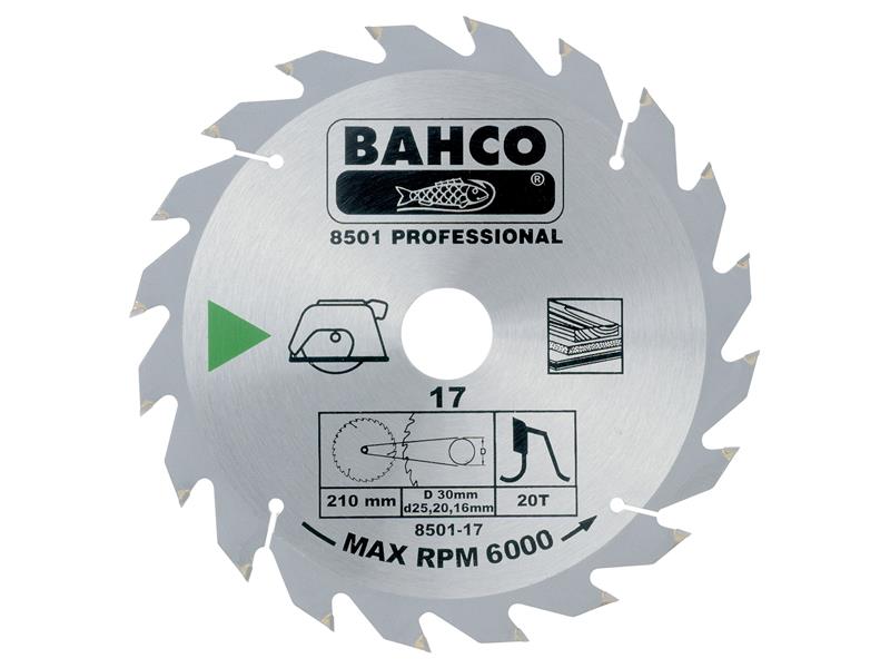 Bahco 8501-13 Portable/Table Saw Blade for Wood 184 x 30mm x 24T