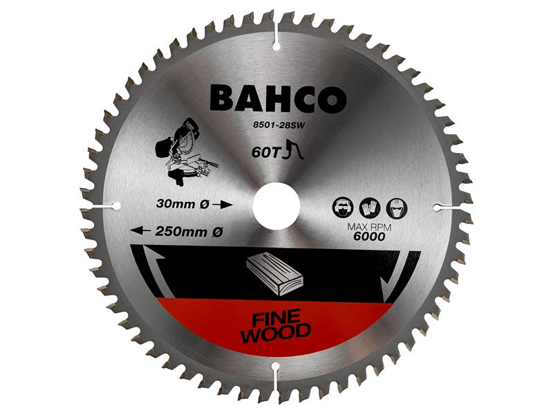 Bahco 8501-18SW Mitre Saw Blade for Wood 216 x 30mm x 48T